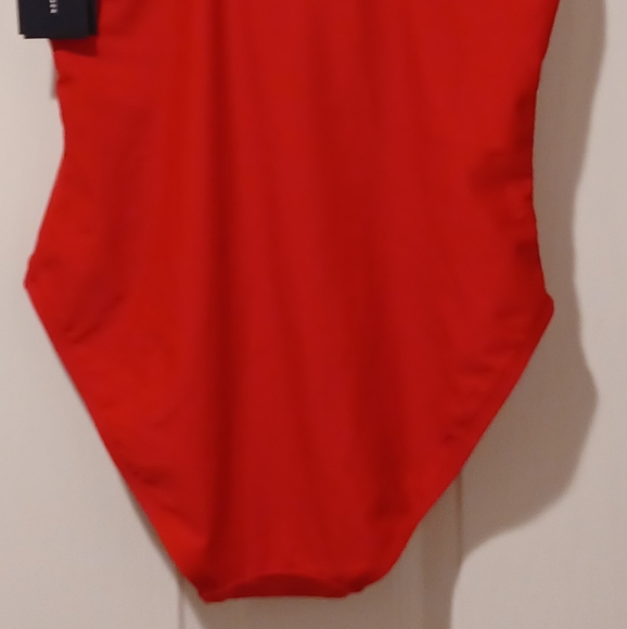 TOMMY HILFIGER RED SCA V-NECK FRONT LAYER WRAP SWIMSUIT SWIMWEAR SIZE 10 NEW WI - Picture 11 of 14